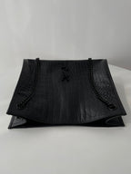 YSL Yves Saint Laurent NIKI Shopping Bag Crocodile Embossed