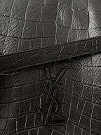 YSL Yves Saint Laurent NIKI Shopping Bag Crocodile Embossed