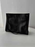 YSL Yves Saint Laurent NIKI Shopping Bag Crocodile Embossed