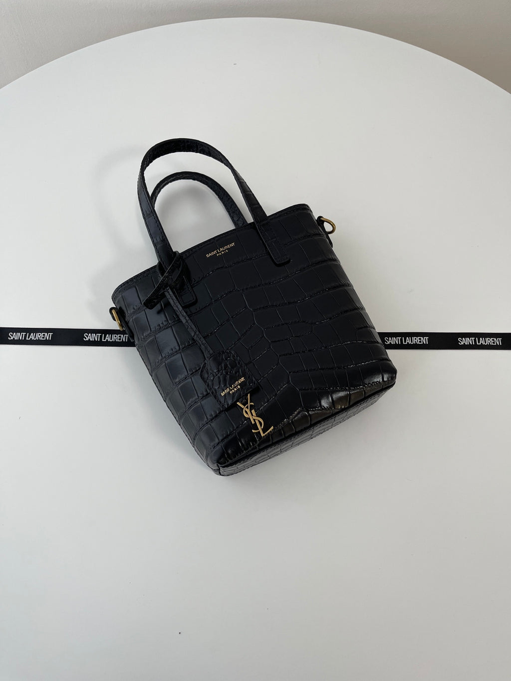 YSL Yves Saint Laurent Mini Tote Shopping Bag