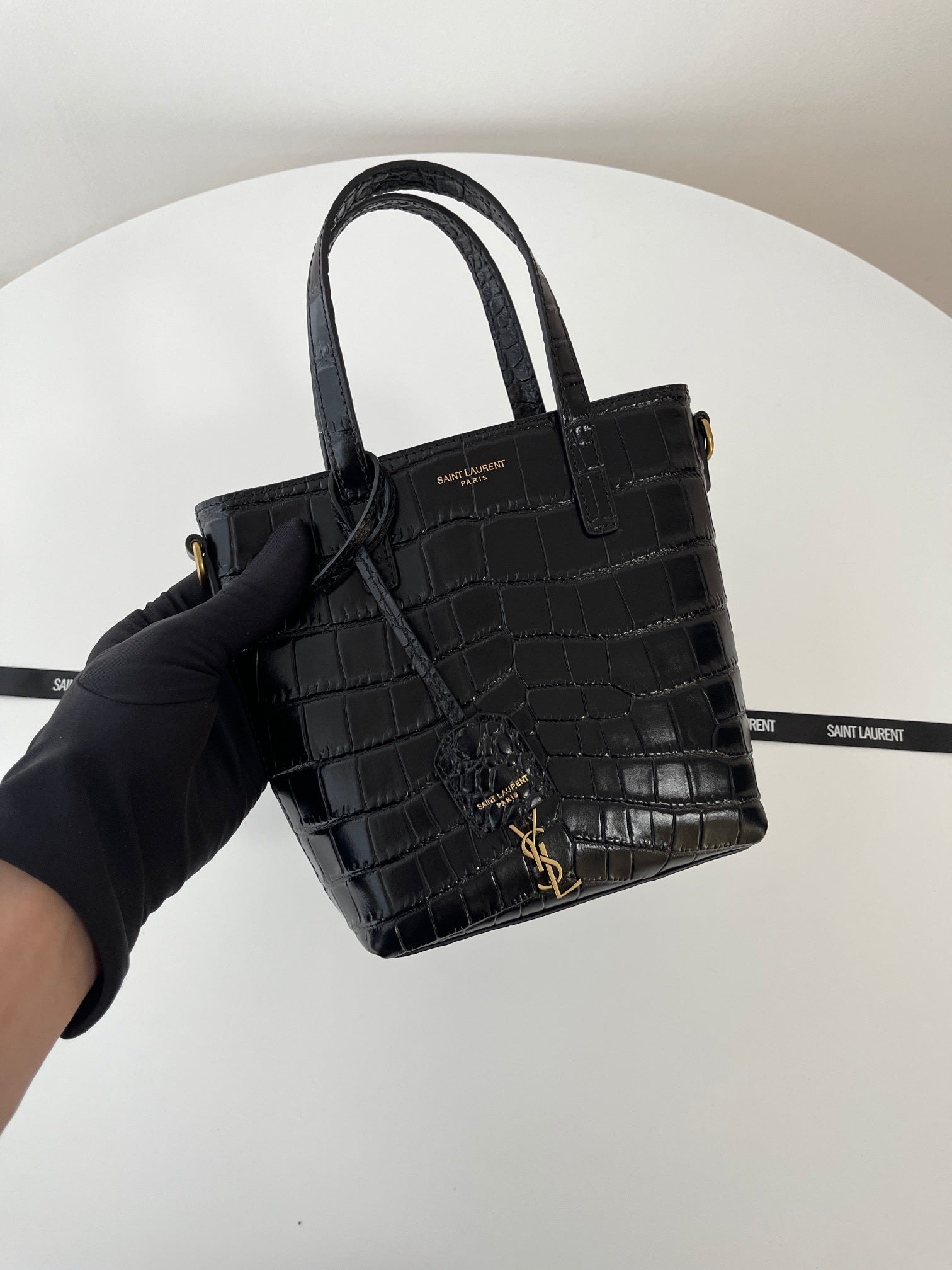 YSL Yves Saint Laurent Mini Tote Shopping Bag