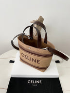 CELINE Straw Basket Tote