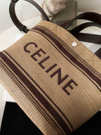 CELINE Straw Basket Tote