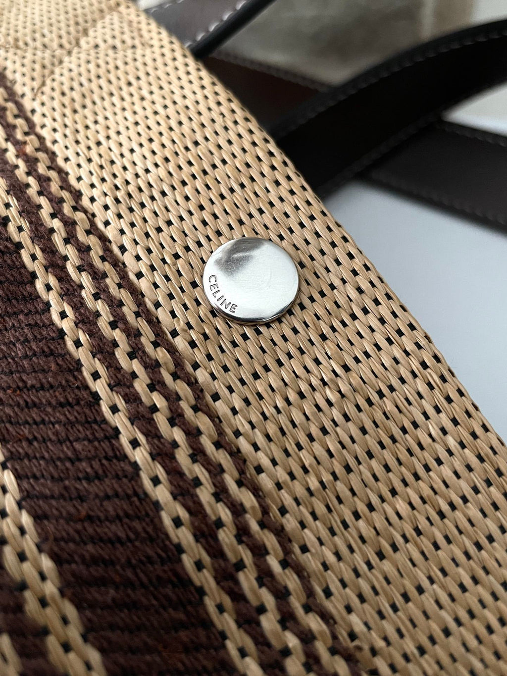 CELINE Straw Basket Tote