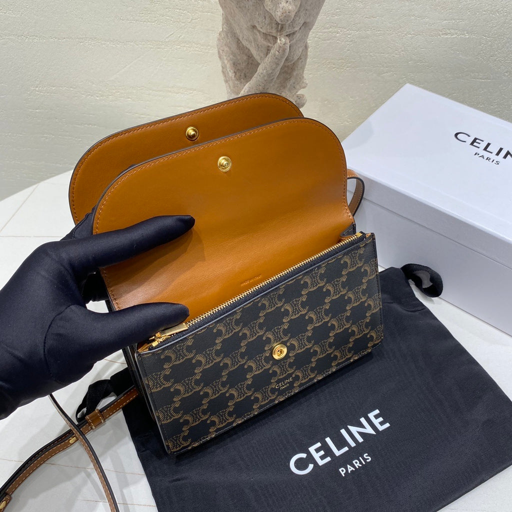 CELINE Canvas Wallet with Chain