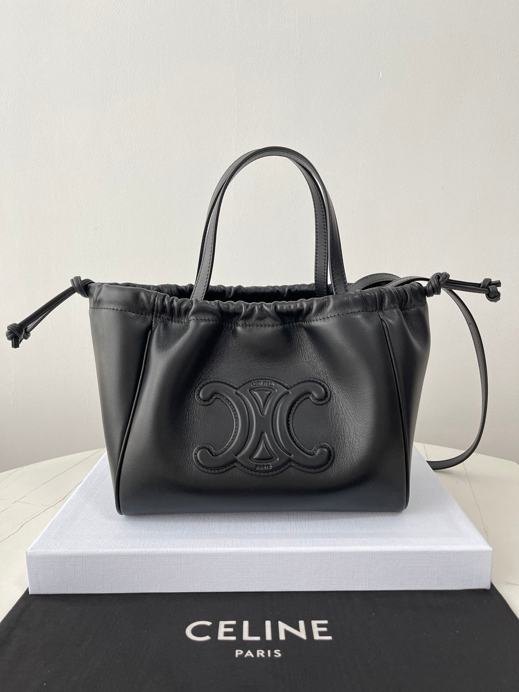 CELINE Mini Cuir Cabas Tote
