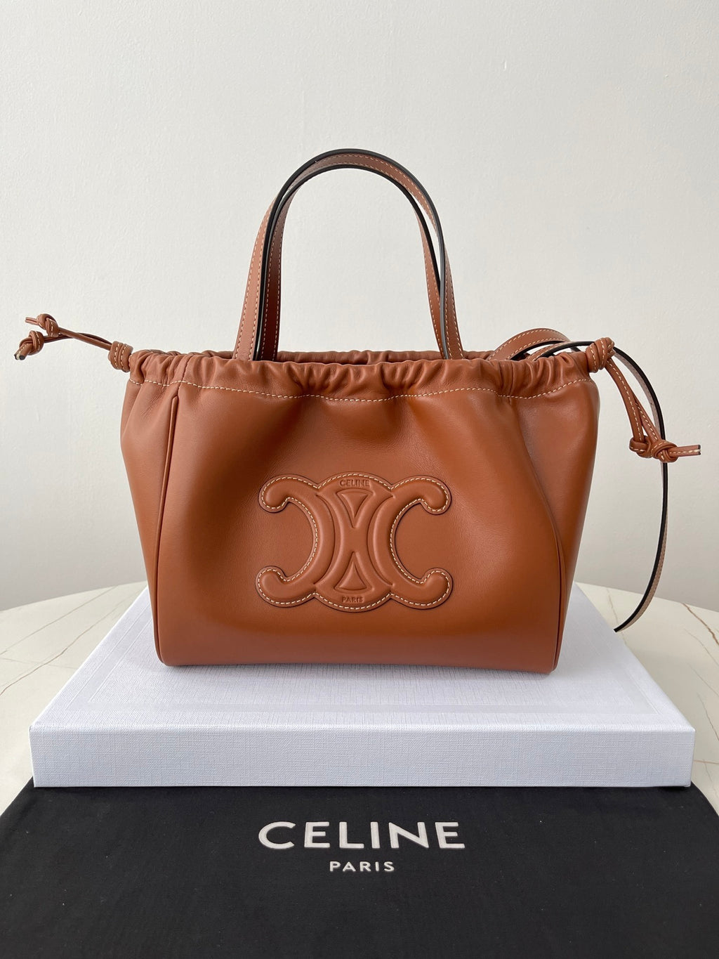 CELINE Mini Cuir Cabas Tote