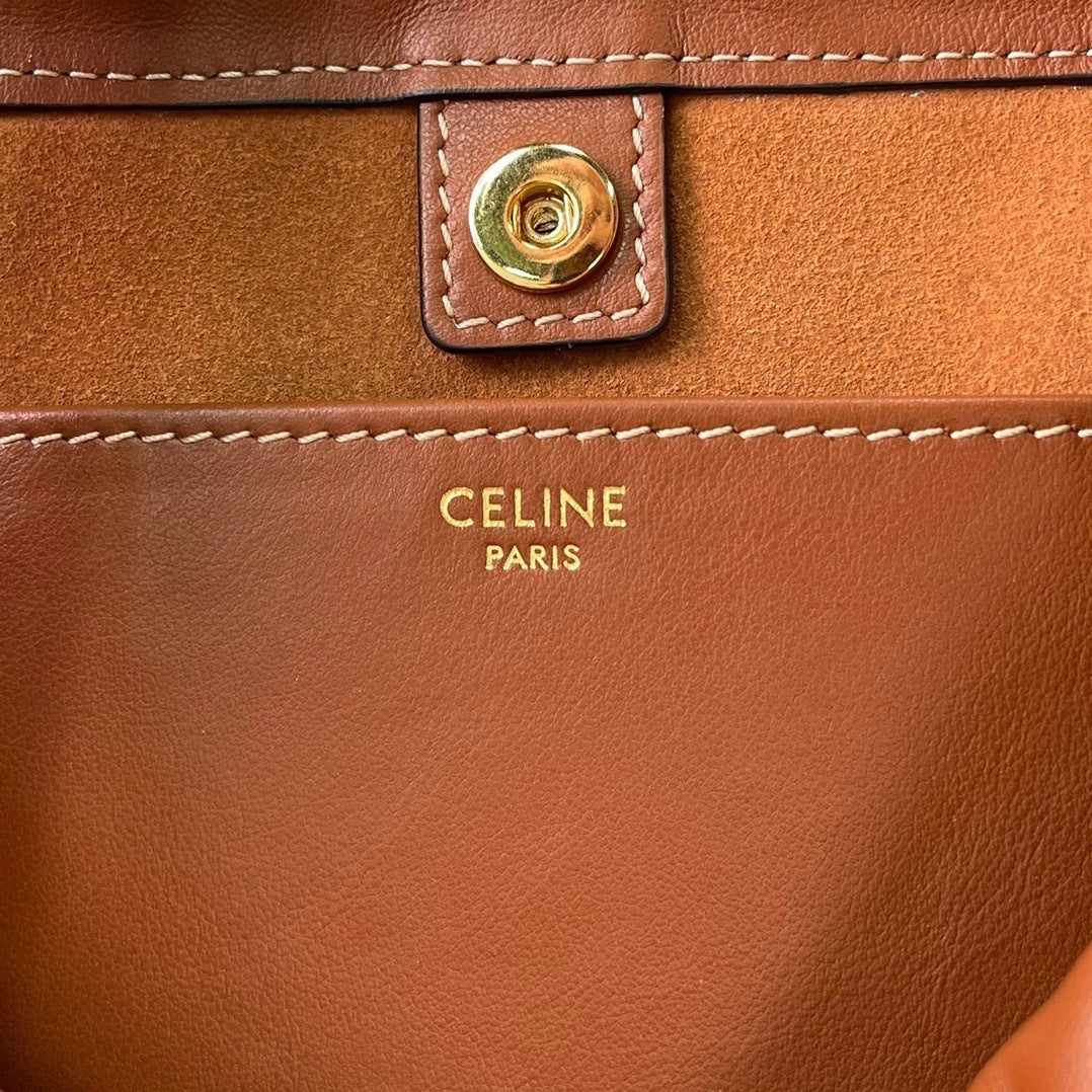 CELINE Mini Cuir Cabas Tote