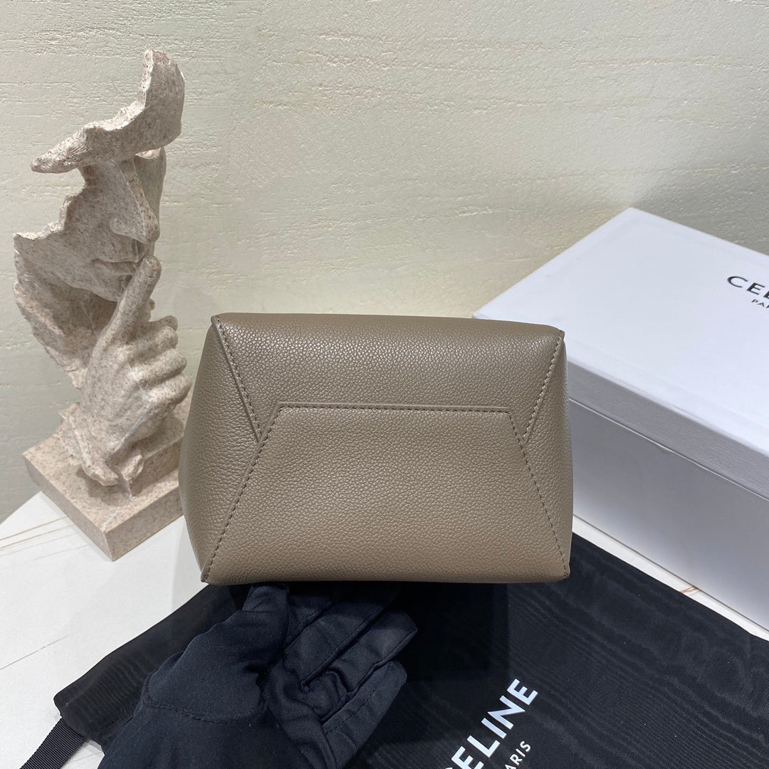 CELINE Soft Grained Leather Bucket Bag Small