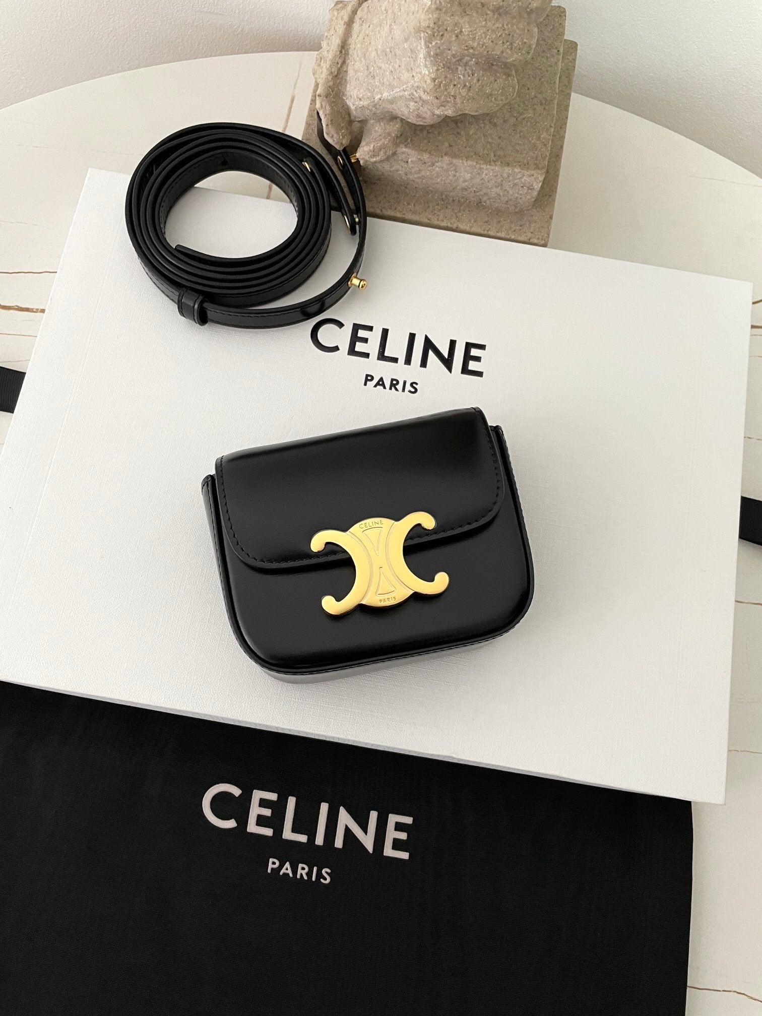 CELINE Mini Triomphe Charm Bag