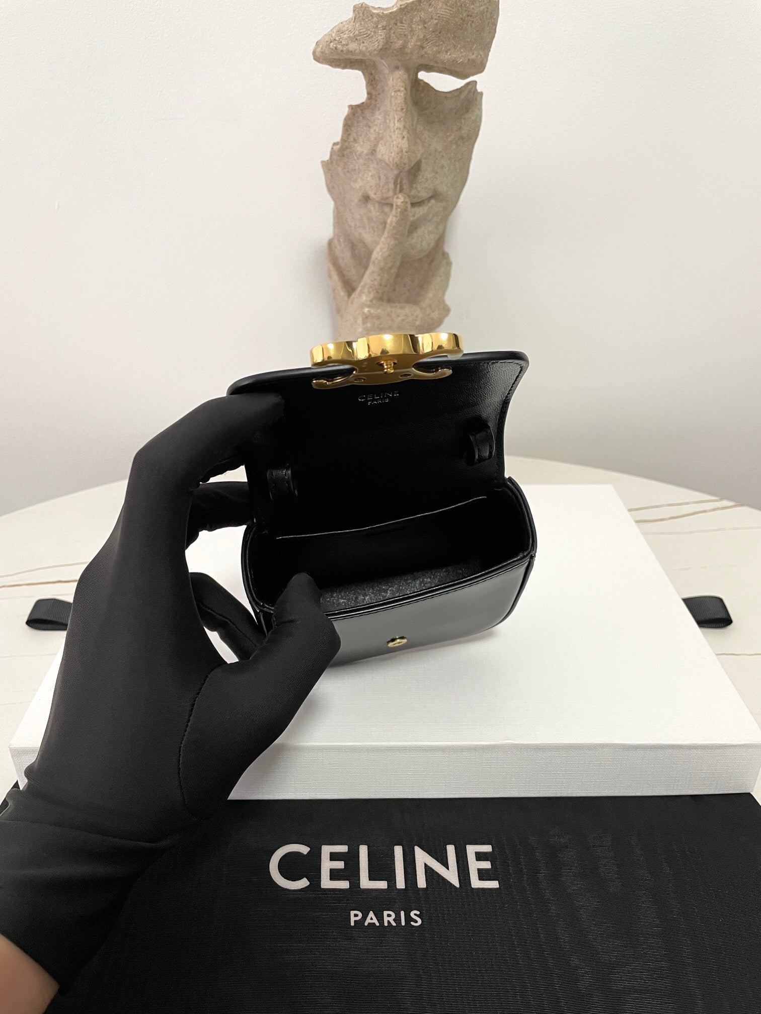 CELINE Mini Triomphe Charm Bag