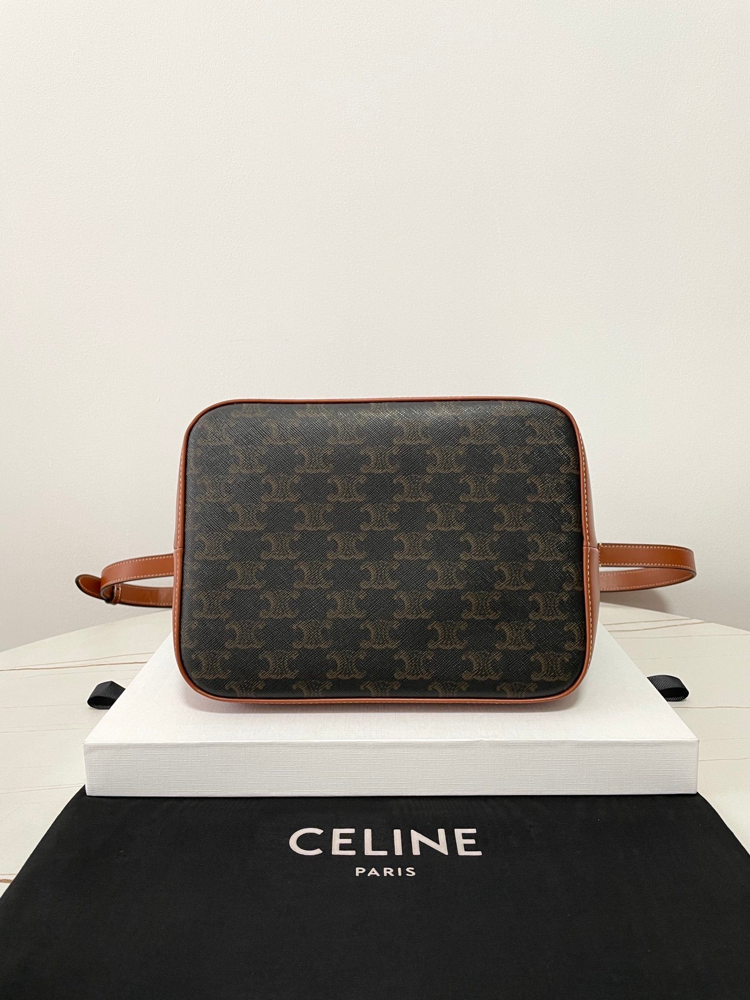 CELINE Triomphe Canvas Bucket Bag Medium