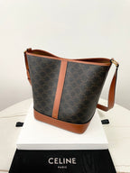 CELINE Triomphe Canvas Bucket Bag Medium