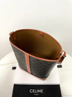 CELINE Triomphe Canvas Bucket Bag Medium