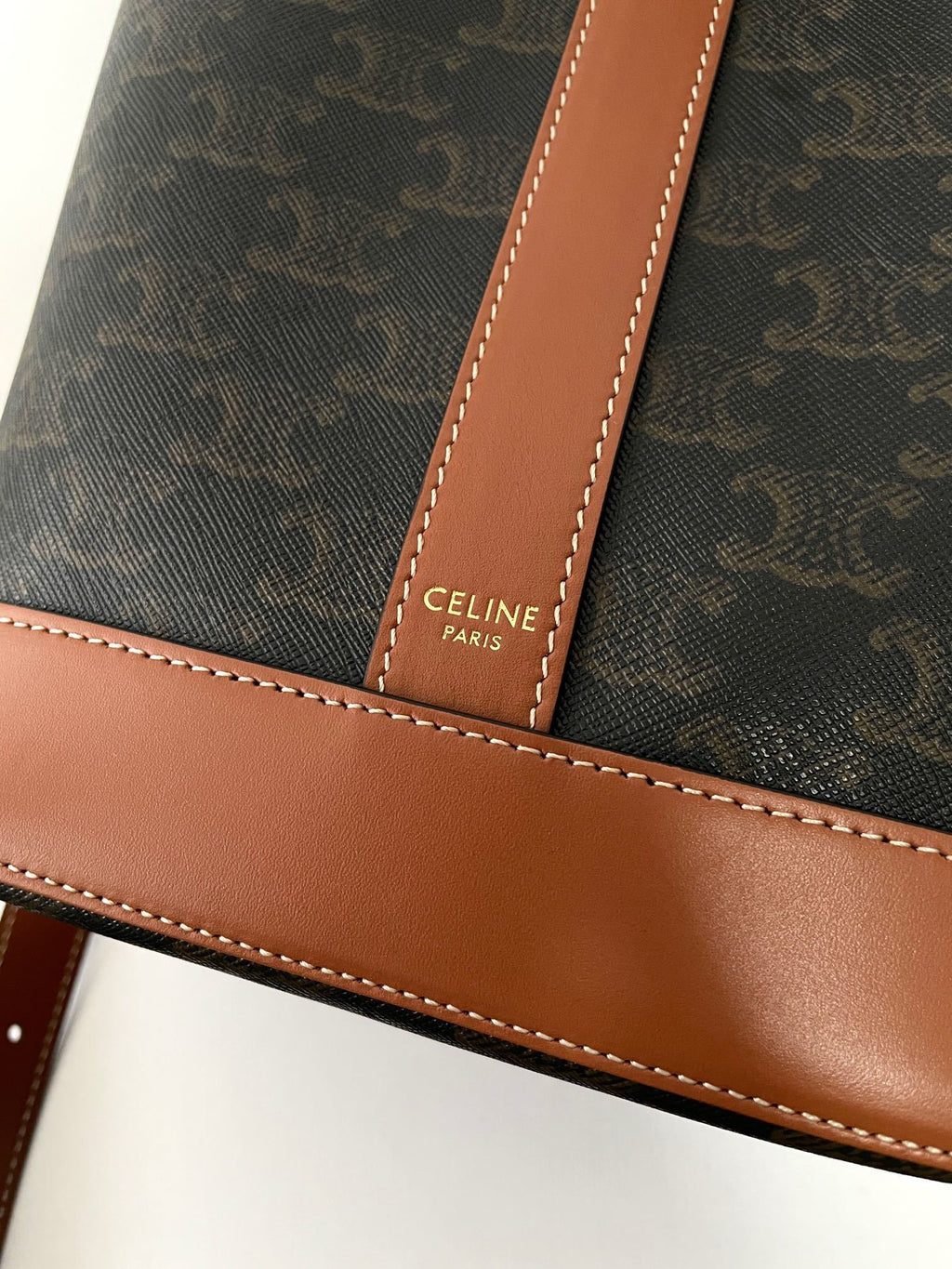 CELINE Triomphe Canvas Bucket Bag Small