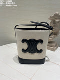 CELINE Triomphe Fabric Bucket Bag
