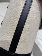 CELINE Triomphe Fabric Bucket Bag