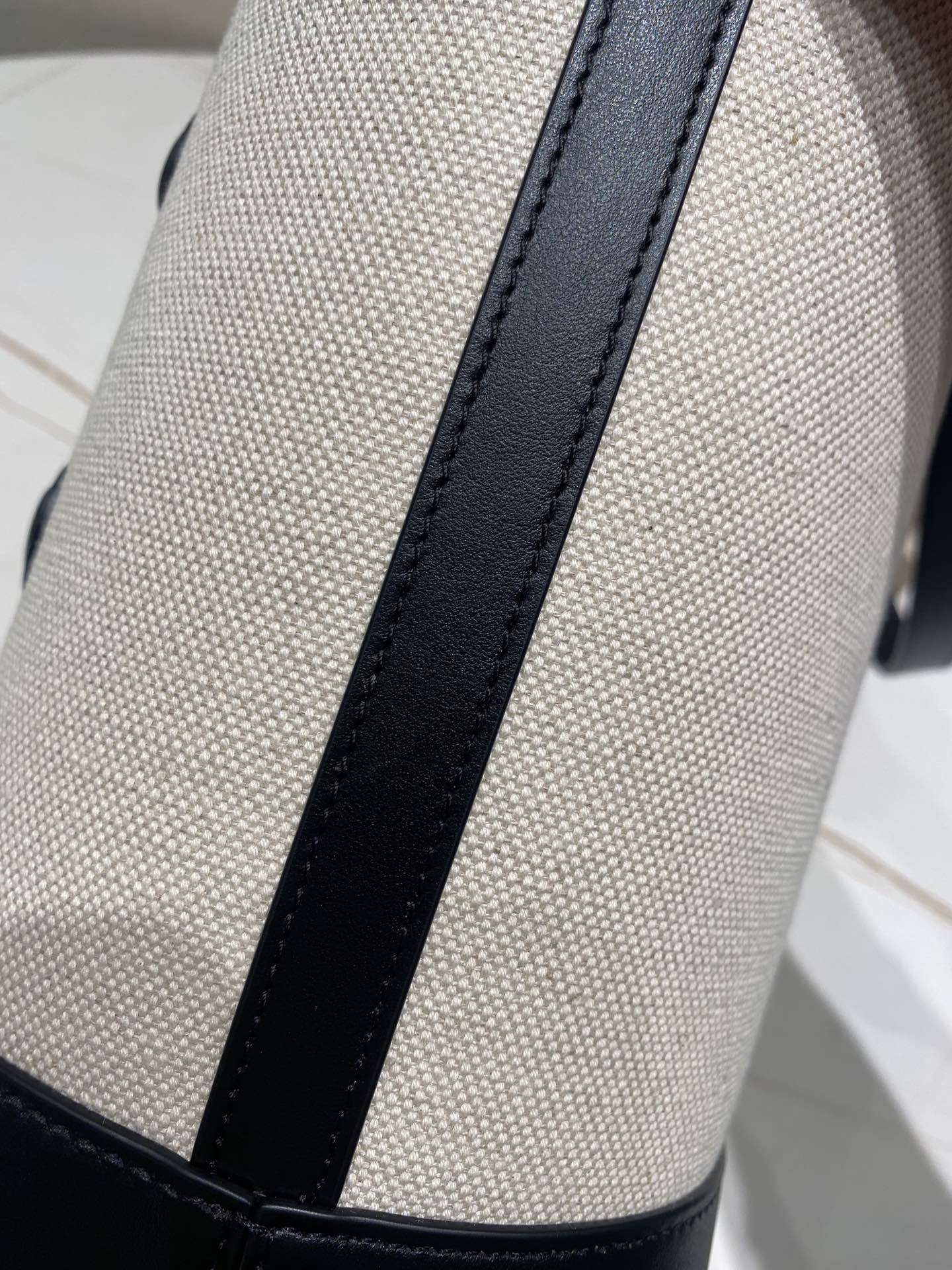 CELINE Triomphe Fabric Bucket Bag