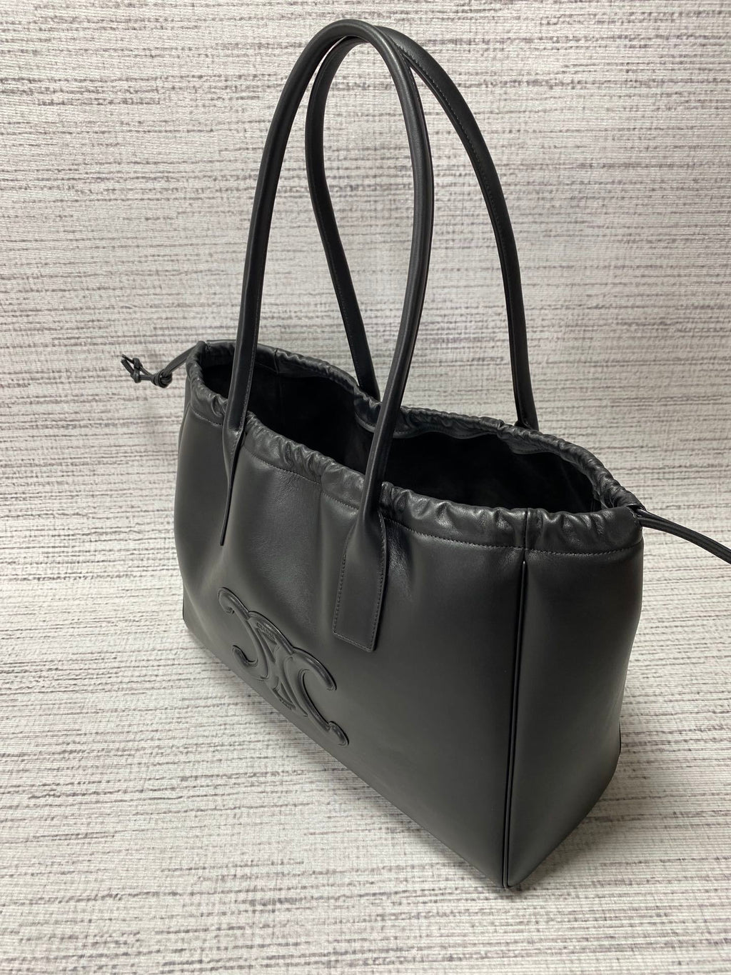 CELINE Cabas Triomphe Drawstring Tote