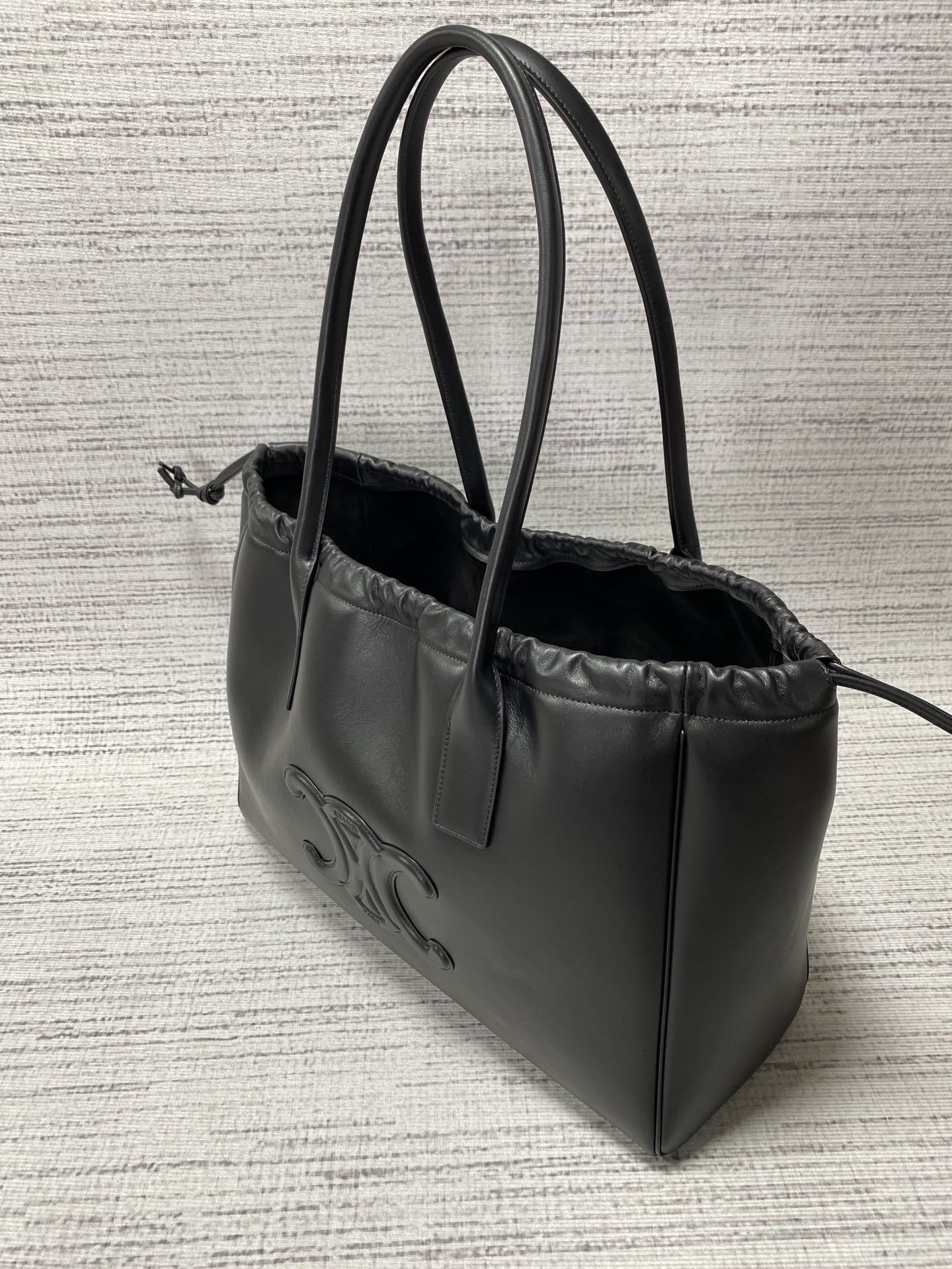 CELINE Cabas Triomphe Drawstring Tote