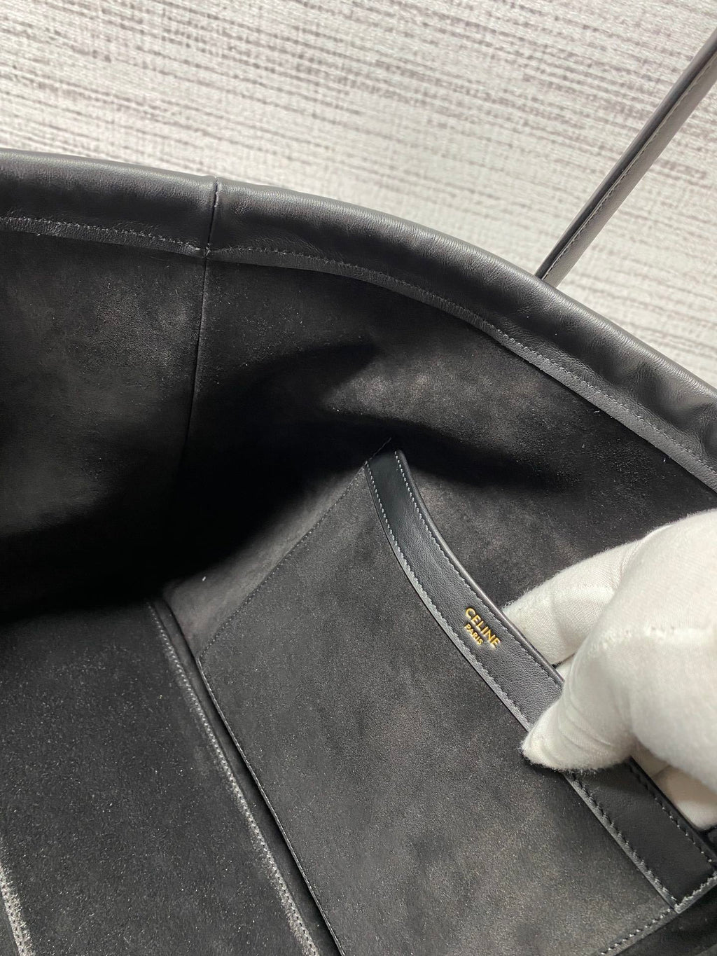 CELINE Cabas Triomphe Drawstring Tote