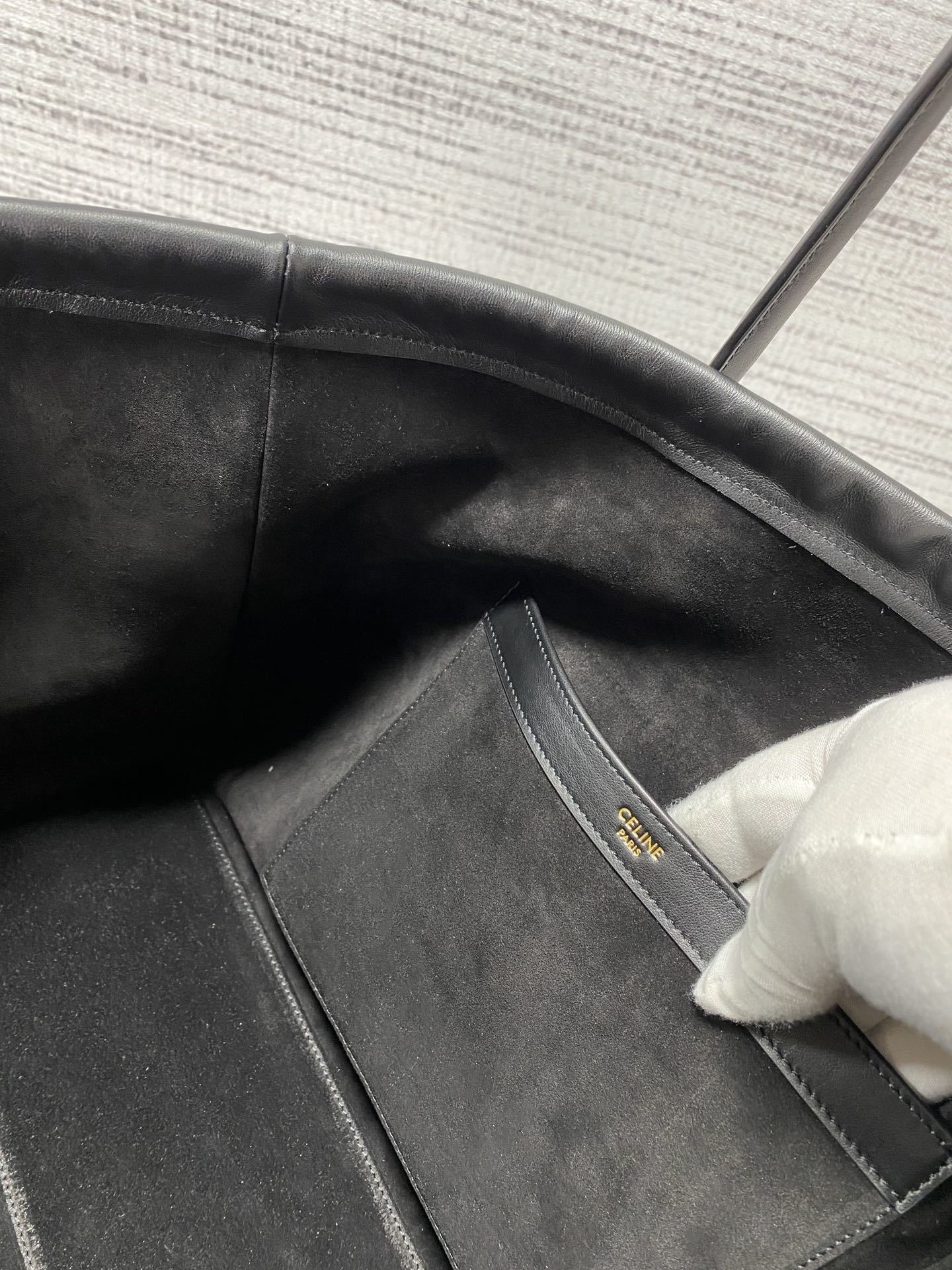 CELINE Cabas Triomphe Drawstring Tote