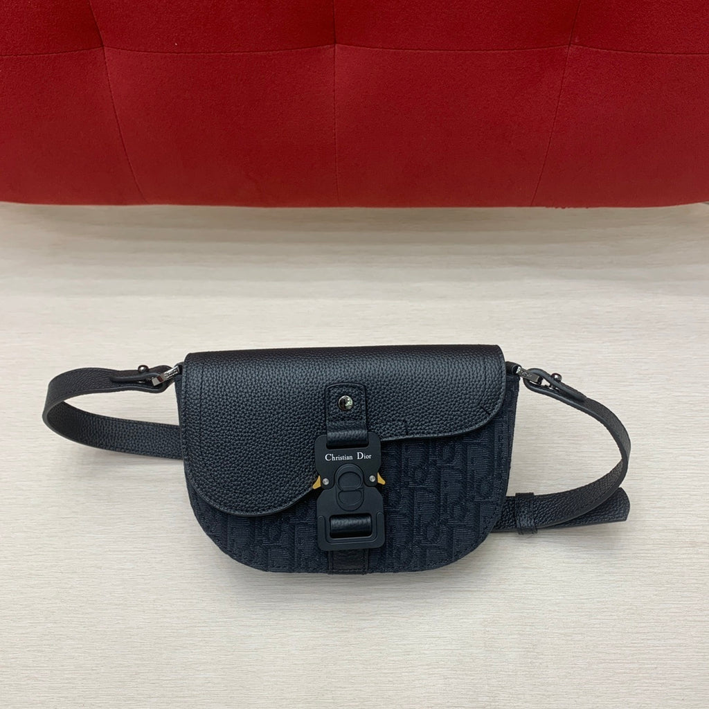 CHRISTIAN DIOR Saddle Clutch with Strap
