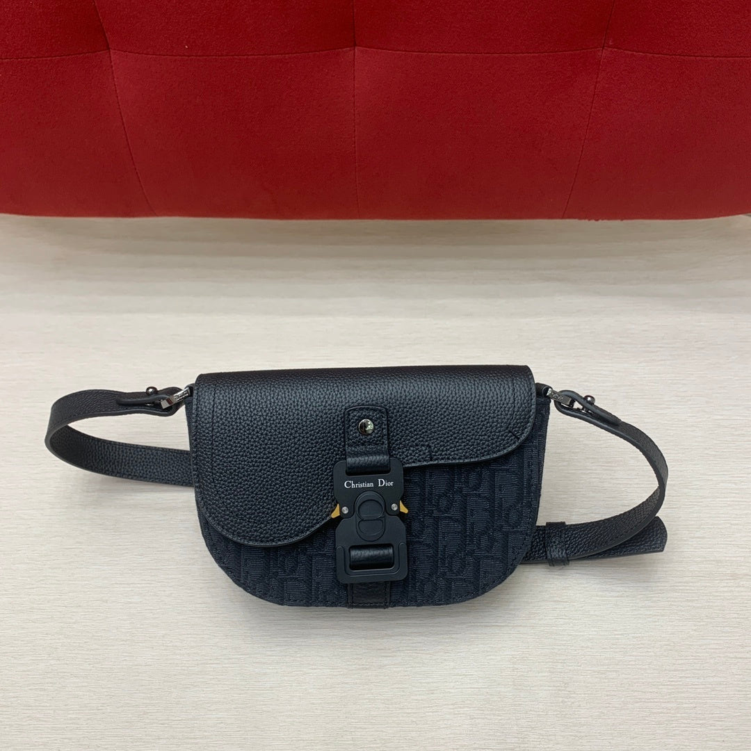 CHRISTIAN DIOR Saddle Clutch with Strap