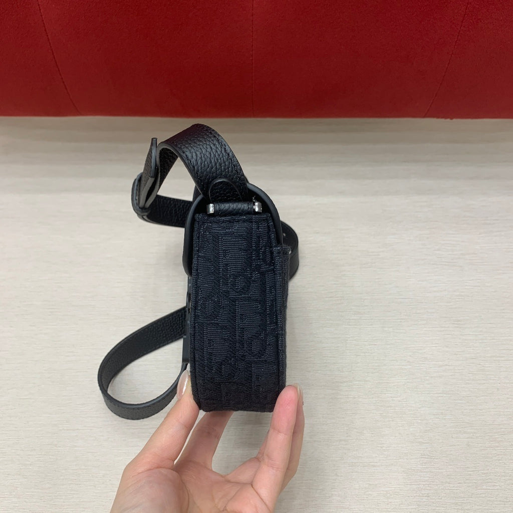 CHRISTIAN DIOR Saddle Clutch with Strap