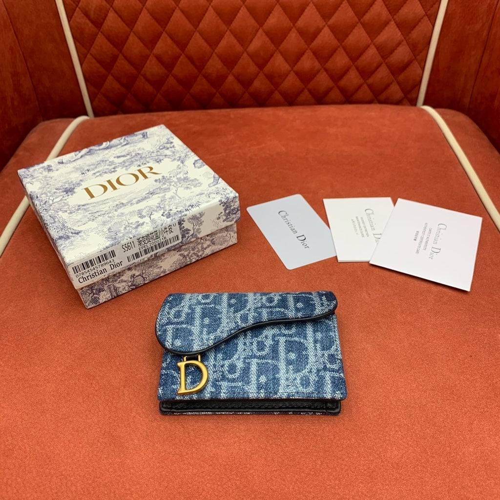 CHRISTIAN DIOR Bloom Saddle Card Holder