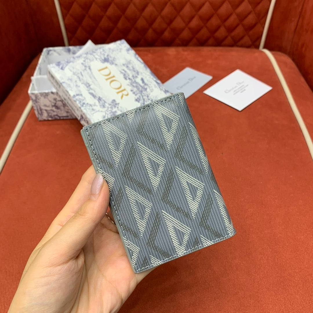 CHRISTIAN DIOR CD Diamond Bi-Fold Card Holder