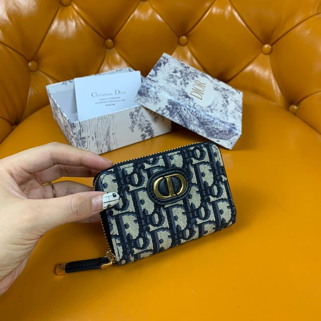 CHRISTIAN DIOR Oblique Zip Coin Pouch
