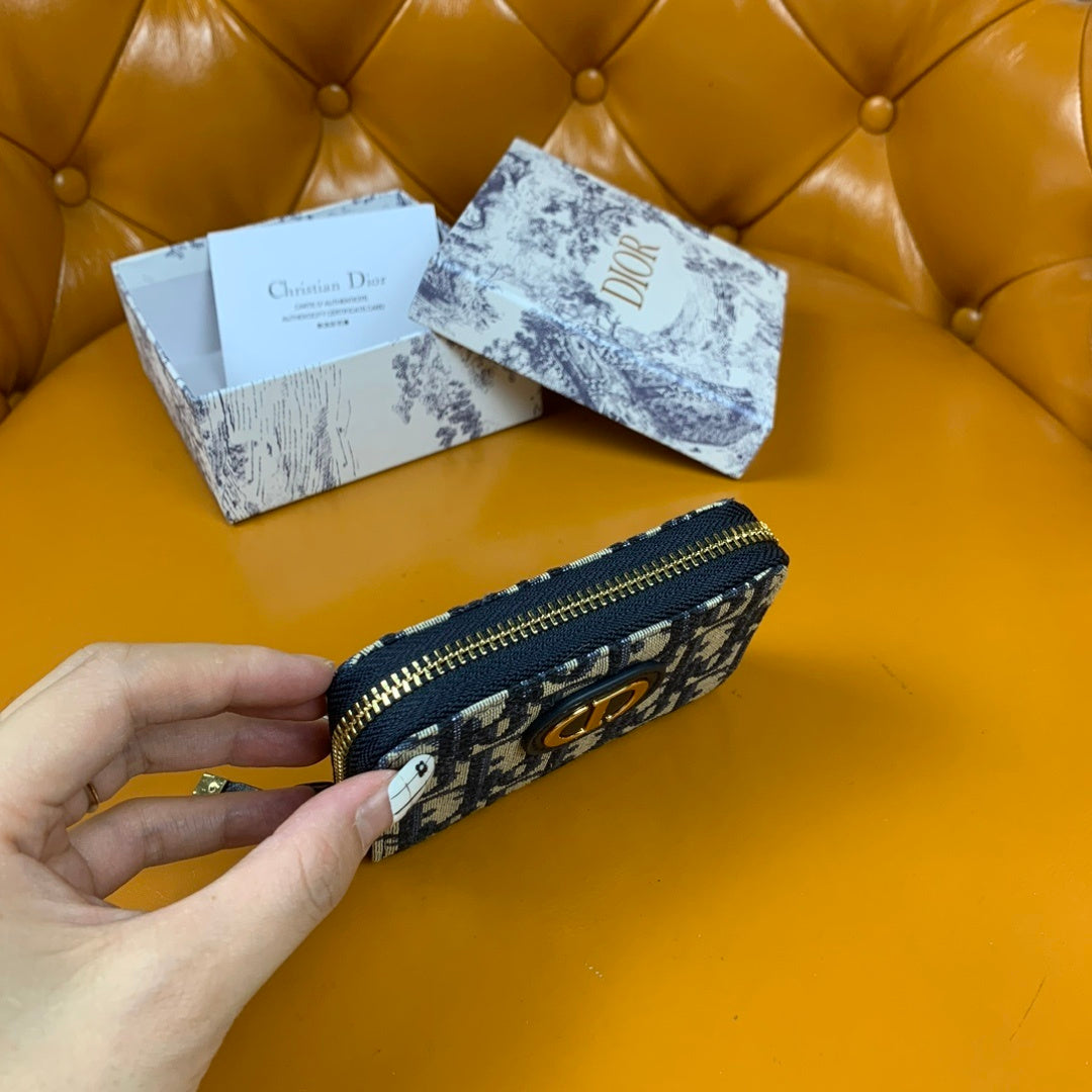 CHRISTIAN DIOR Oblique Zip Coin Pouch