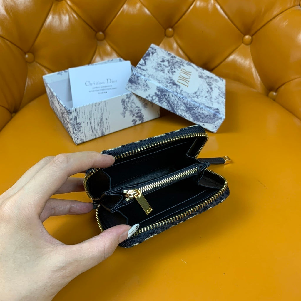 CHRISTIAN DIOR Oblique Zip Coin Pouch
