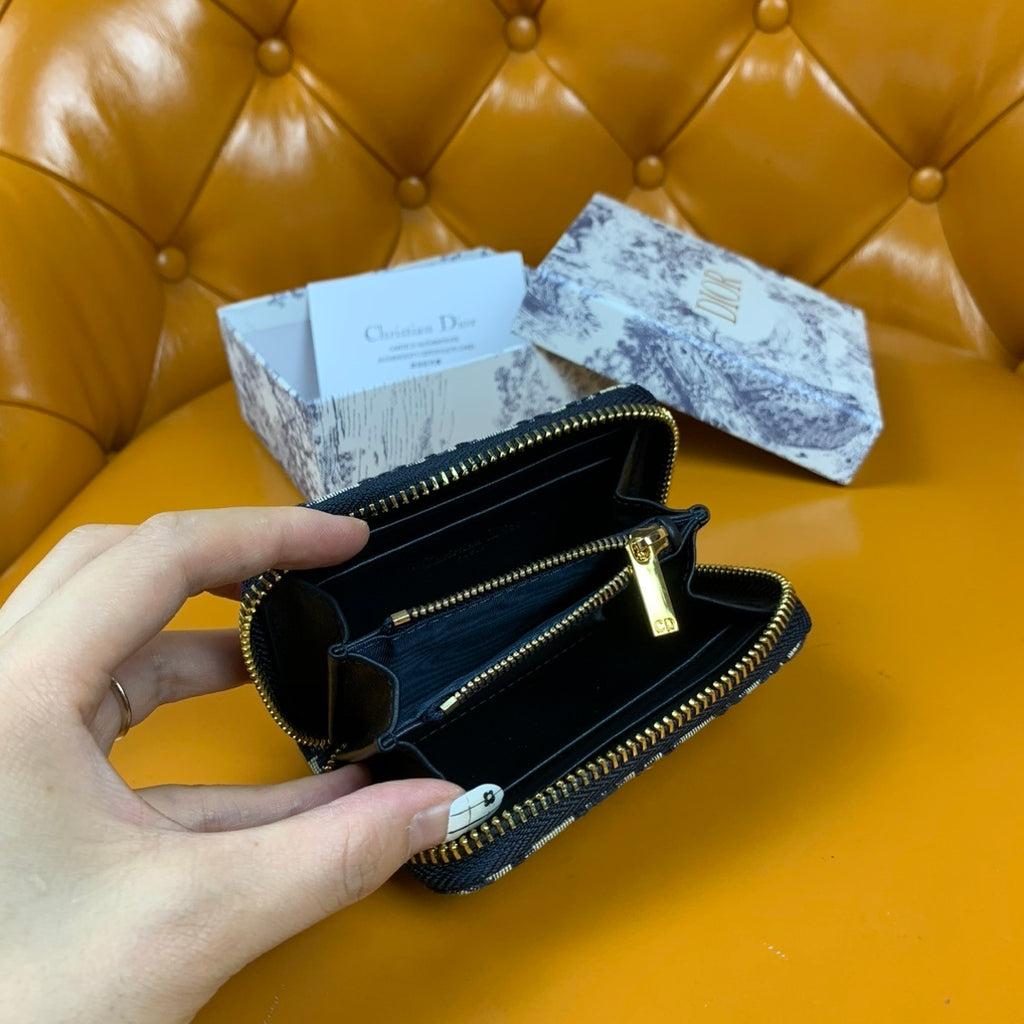 CHRISTIAN DIOR Oblique Zip Coin Pouch