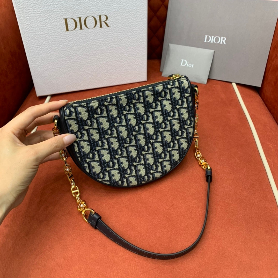 CHRISTIAN DIOR Star Callisto Half-Moon Shoulder Bag