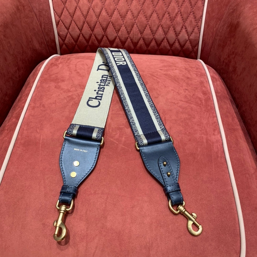 CHRISTIAN DIOR Embroidered Wide Shoulder Strap