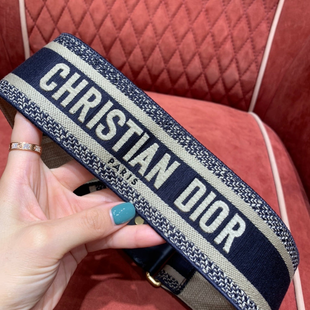 CHRISTIAN DIOR Embroidered Wide Shoulder Strap