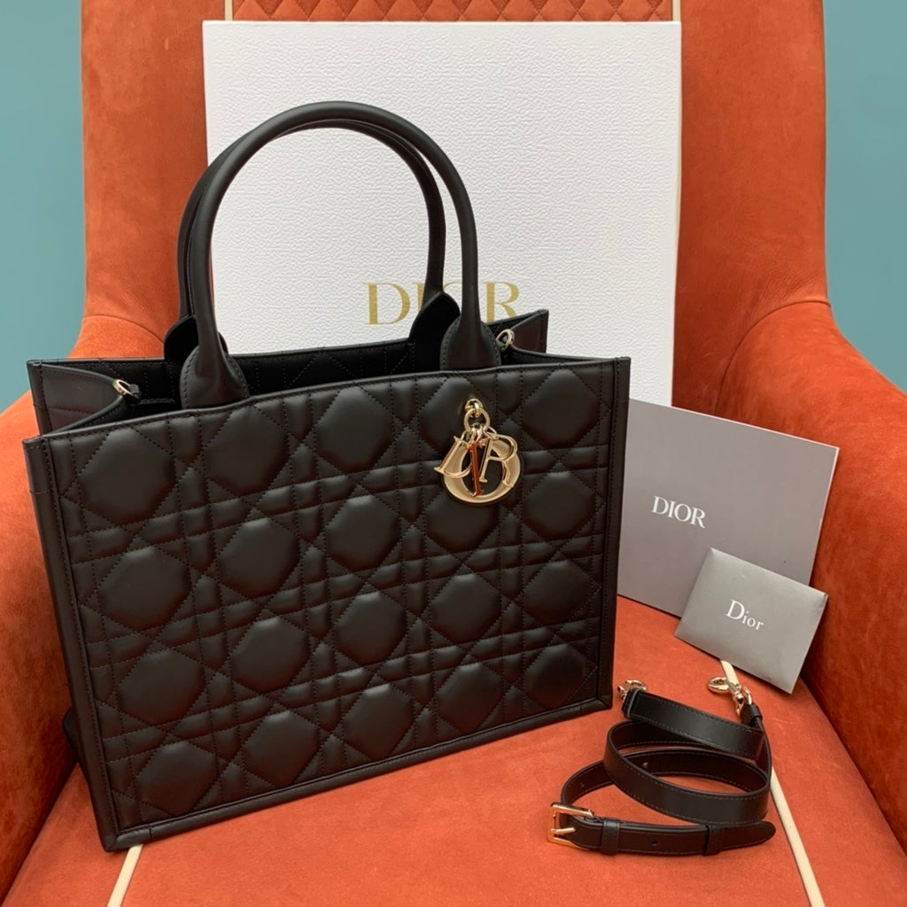 Christian Dior Large Leather Tote Bag