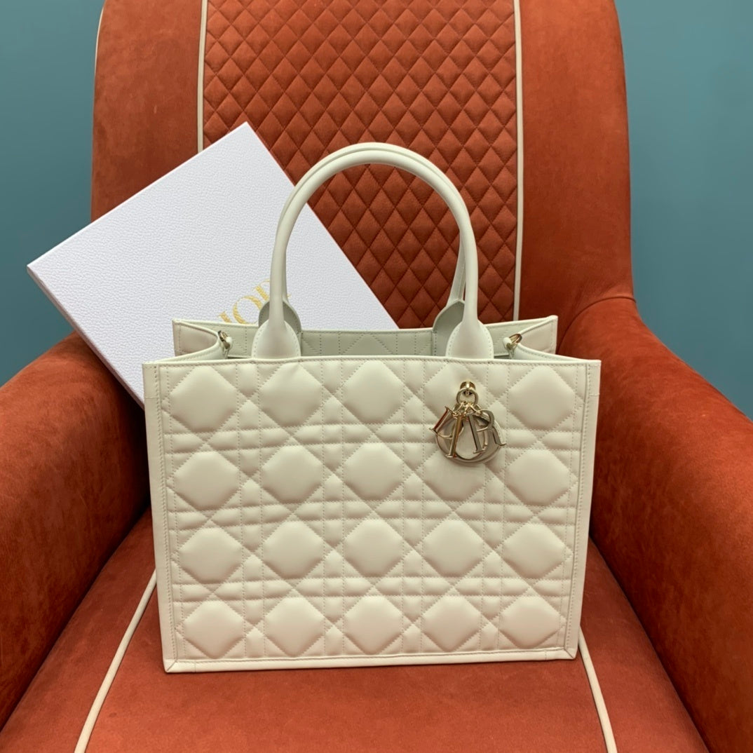 Christian Dior Large Leather Tote Bag