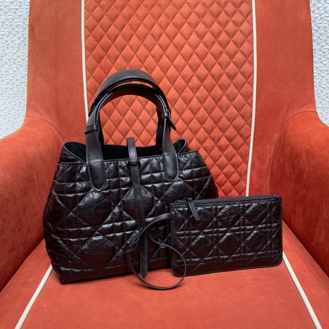 Christian Dior Toujours Tweed Tote Bag