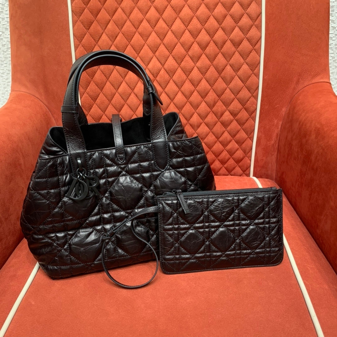 Christian Dior Toujours Tweed Tote Bag