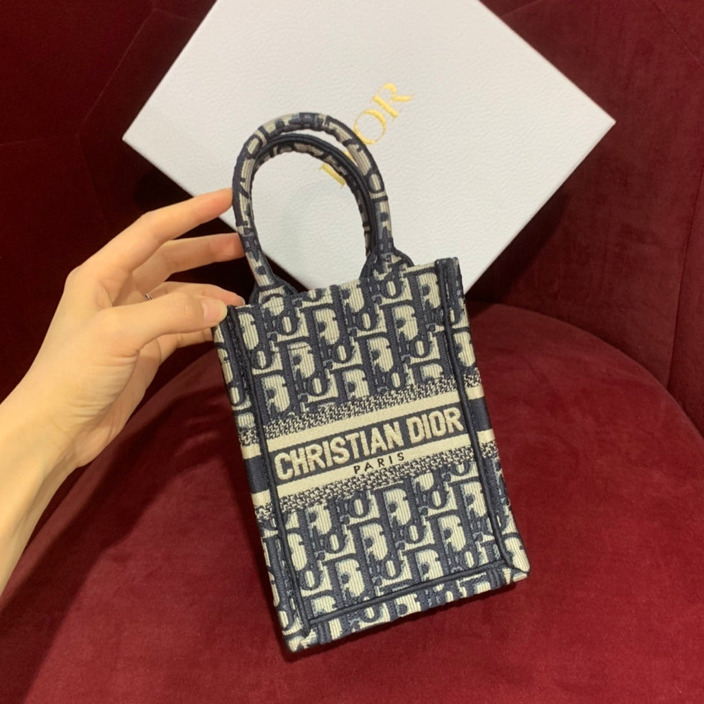 Christian Dior Mini Book Tote with Shoulder Strap