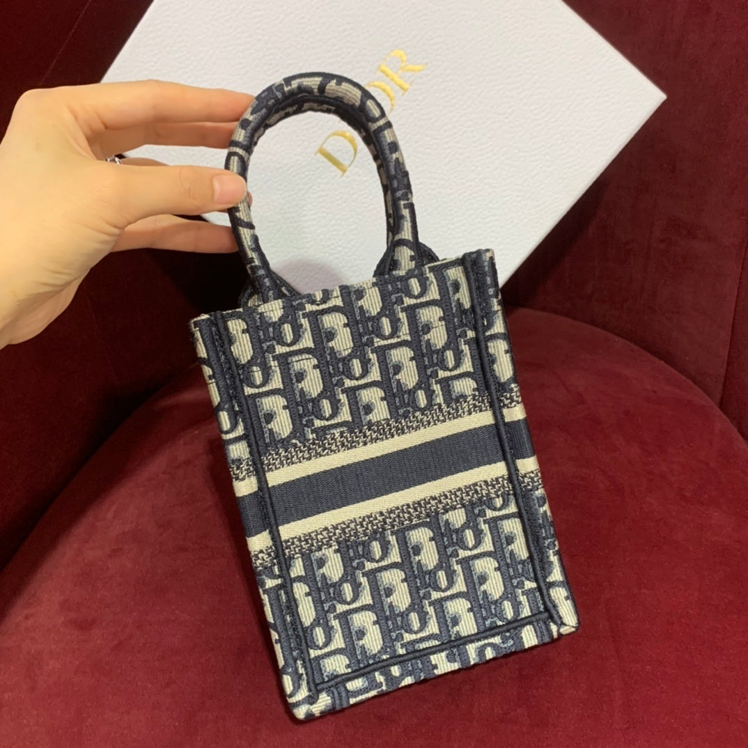Christian Dior Mini Book Tote with Shoulder Strap