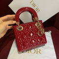 Christian Dior Lady Dior Mini Patent Cannage Bag