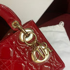 Christian Dior Lady Dior Mini Patent Cannage Bag