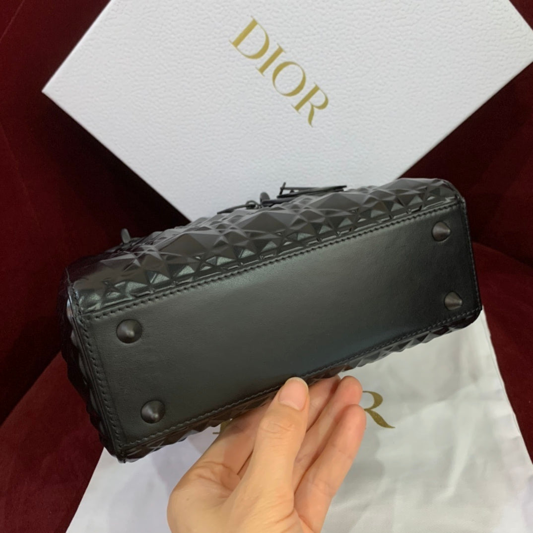 Christian Dior Lady Dior Diamond-Cut Cannage Leather Bag