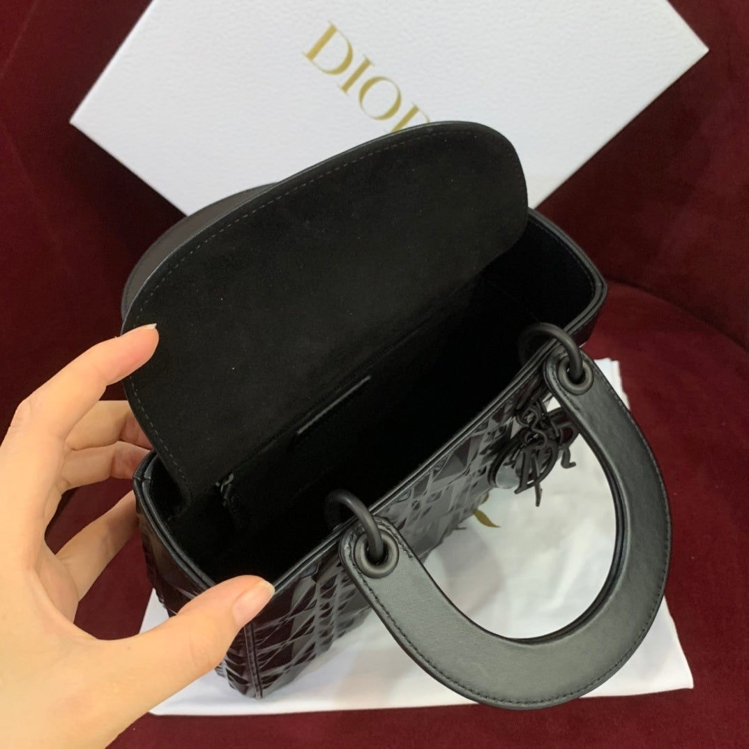 Christian Dior Lady Dior Diamond-Cut Cannage Leather Bag