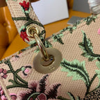 Christian Dior Lady Dior Embroidered Petites Fleurs Bag