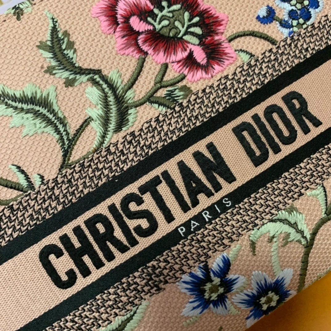 Christian Dior Lady Dior Embroidered Petites Fleurs Bag